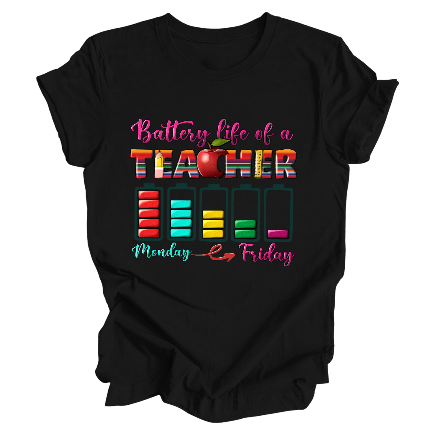 Battery Life Of A Teacher T-Shirt